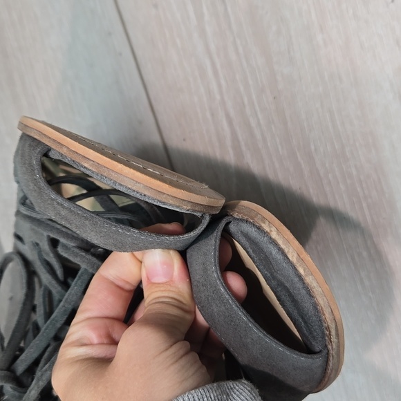 Vince Camuto Women Tressa Ankle Zip Back Heels Lace Up open toe shoes sz 6.5M - Picture 5 of 12